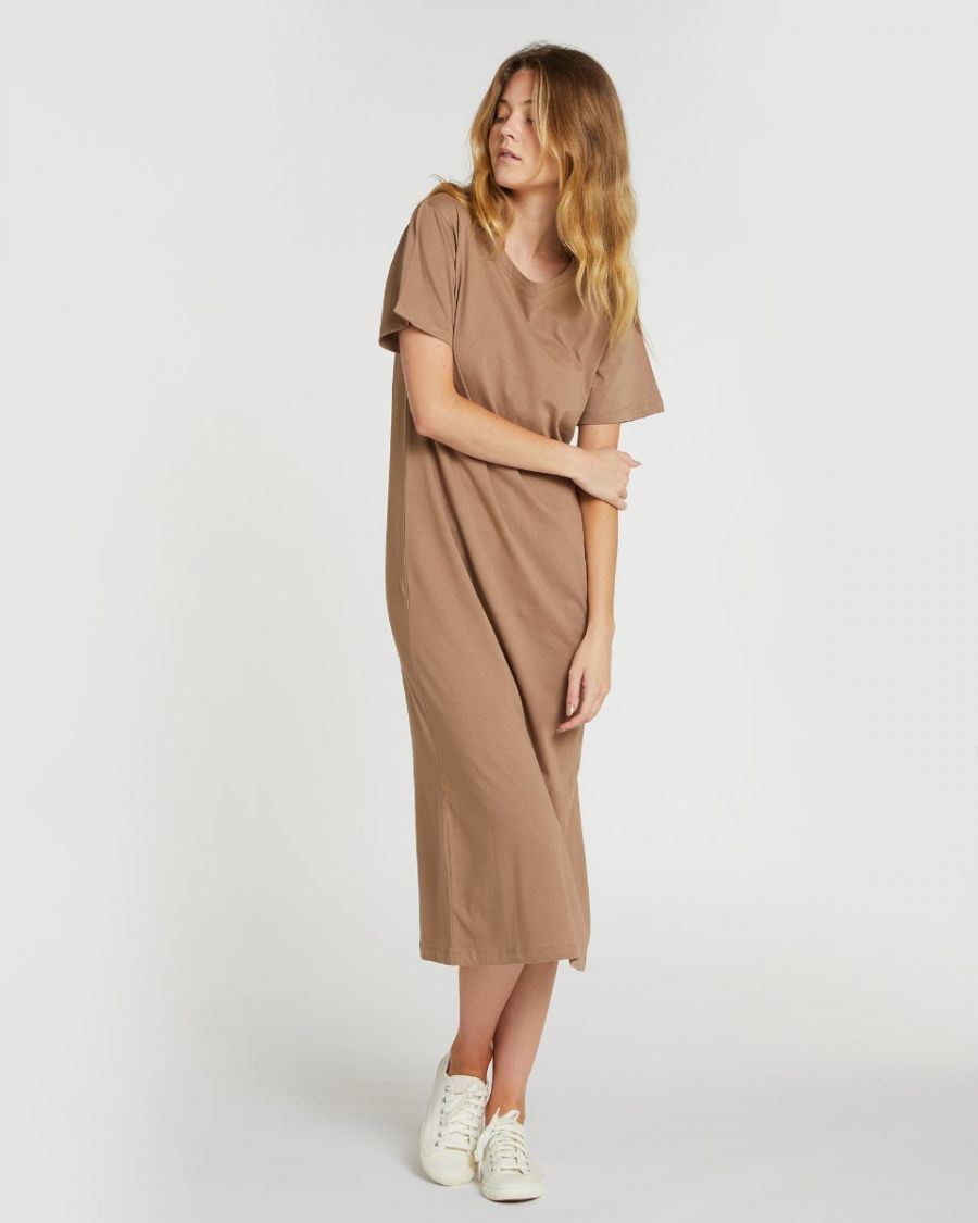 The Boxy Tee Dress Caribou