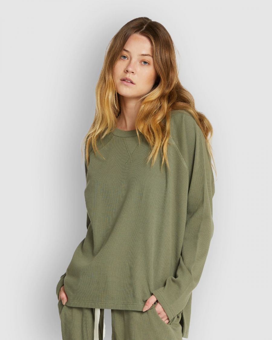 The Waffle Sweat Dusty Olive