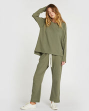 The Waffle Pant Dusty Olive