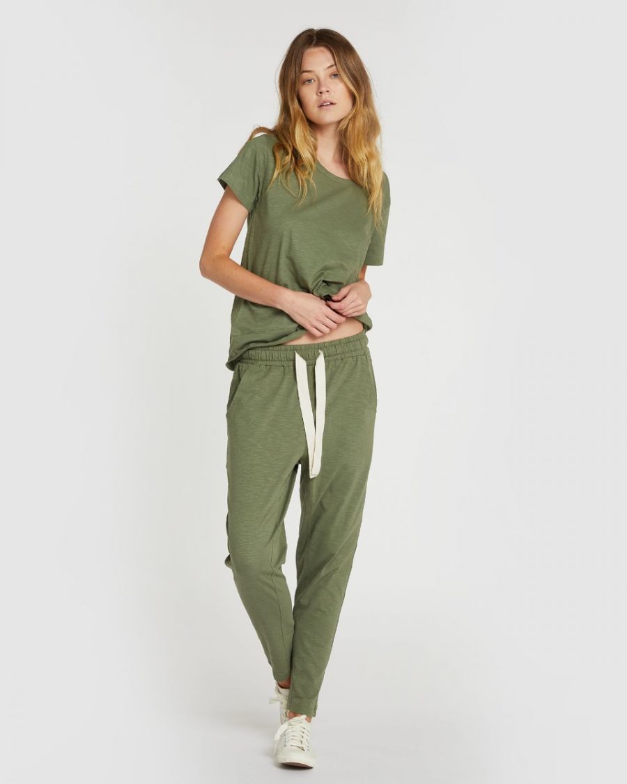 The Slub Lounge Pant Matcha