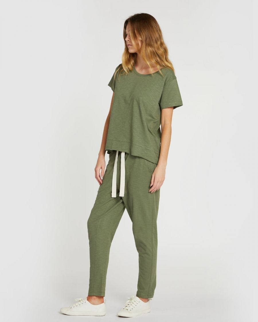 The Slub Lounge Pant Matcha