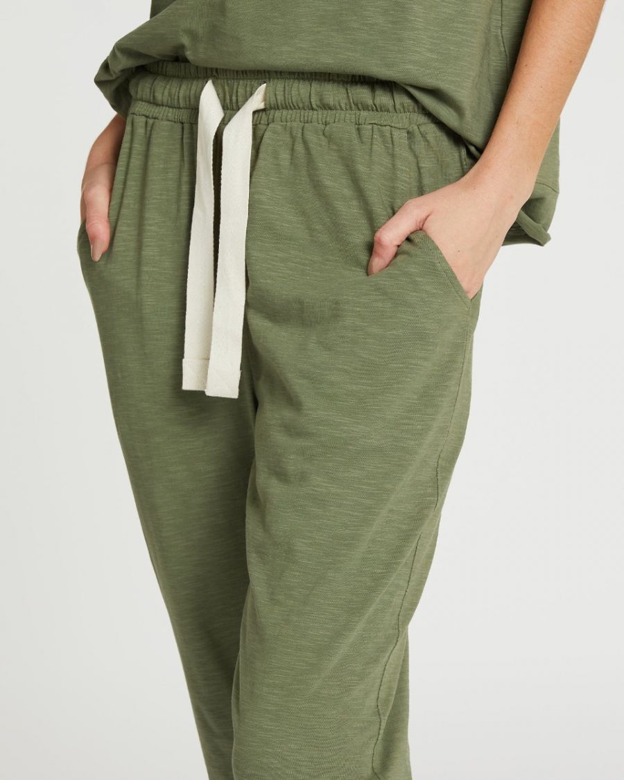 The Slub Lounge Pant Matcha