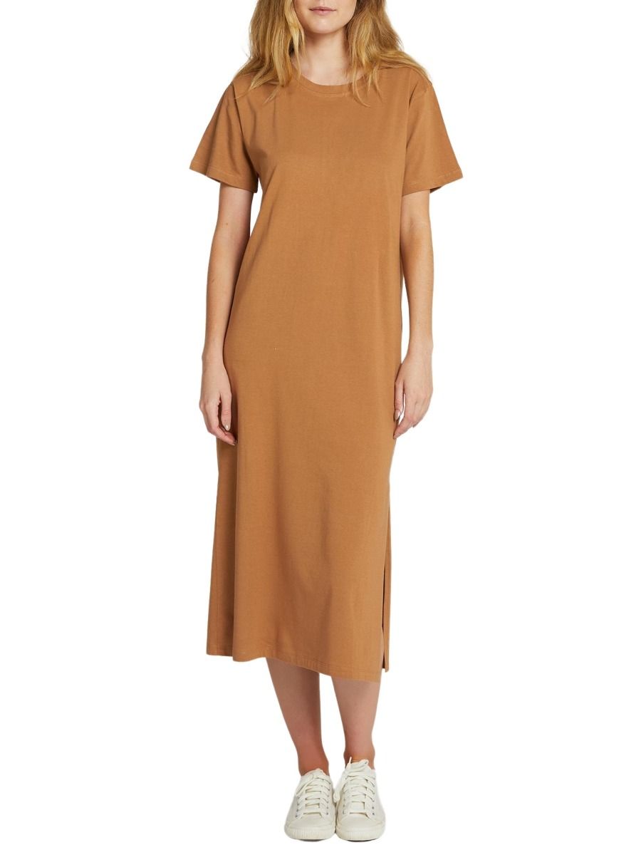 The Boxy Tee Dress Tobacco Brown