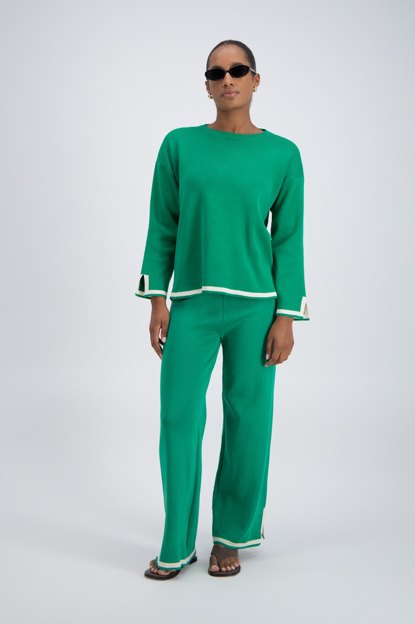 Deia Knit Jumper Green