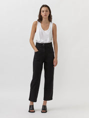 Denim Straight-Leg Trouser