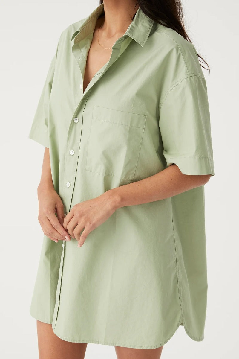 Drew Shirt Dress Sage