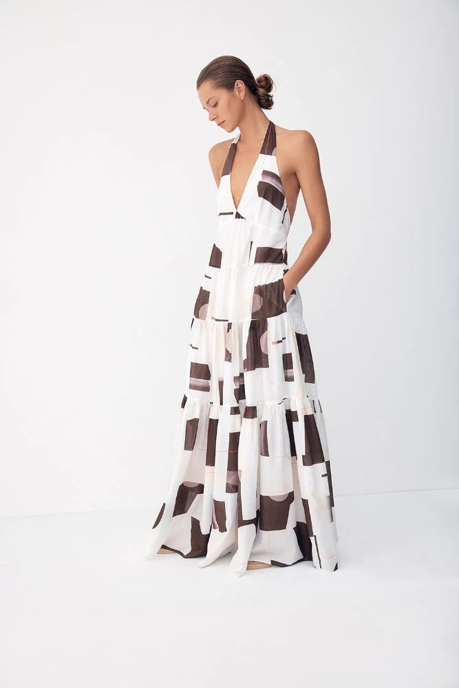 Dillon Maxi - Shadow Play Print Shadow Play Print Chocolate