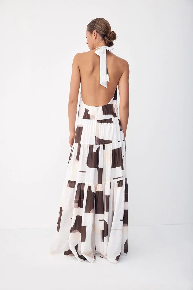 Dillon Maxi - Shadow Play Print Shadow Play Print Chocolate