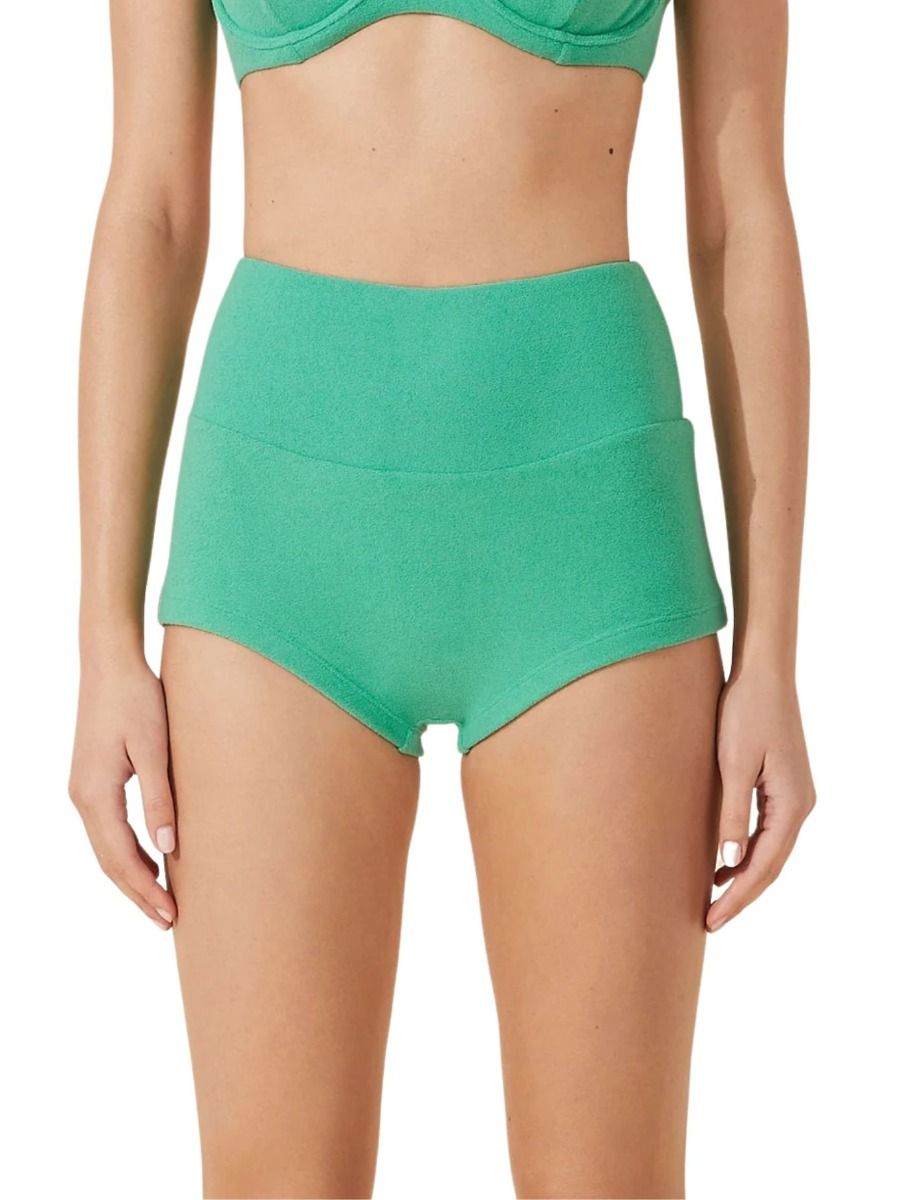 Green Towelling Boy Short Green