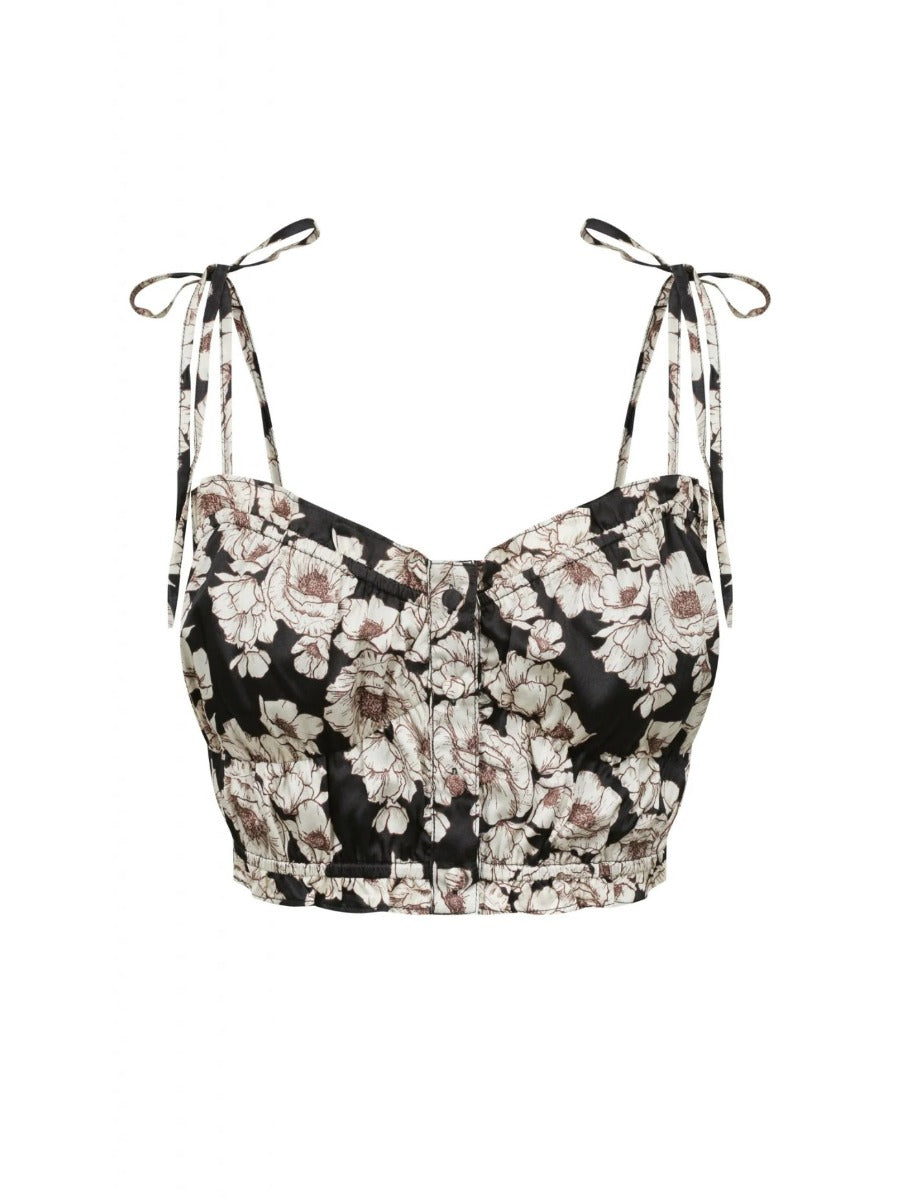 Victoria Top Sepia Floral