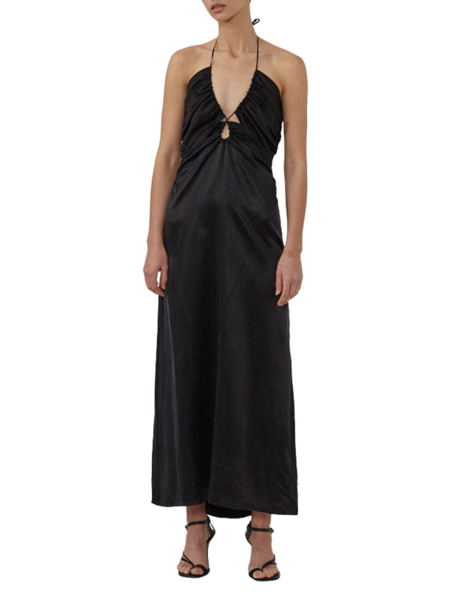 Linda Silk-Blend Halter Dress