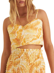 Saffron Leaf Bodice Crop Yellow