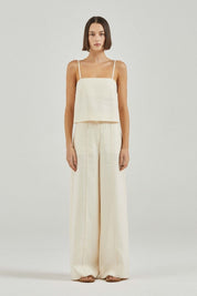 The Mila Top Ivory Linen