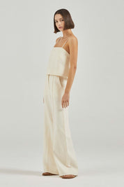 The Mila Top Ivory Linen