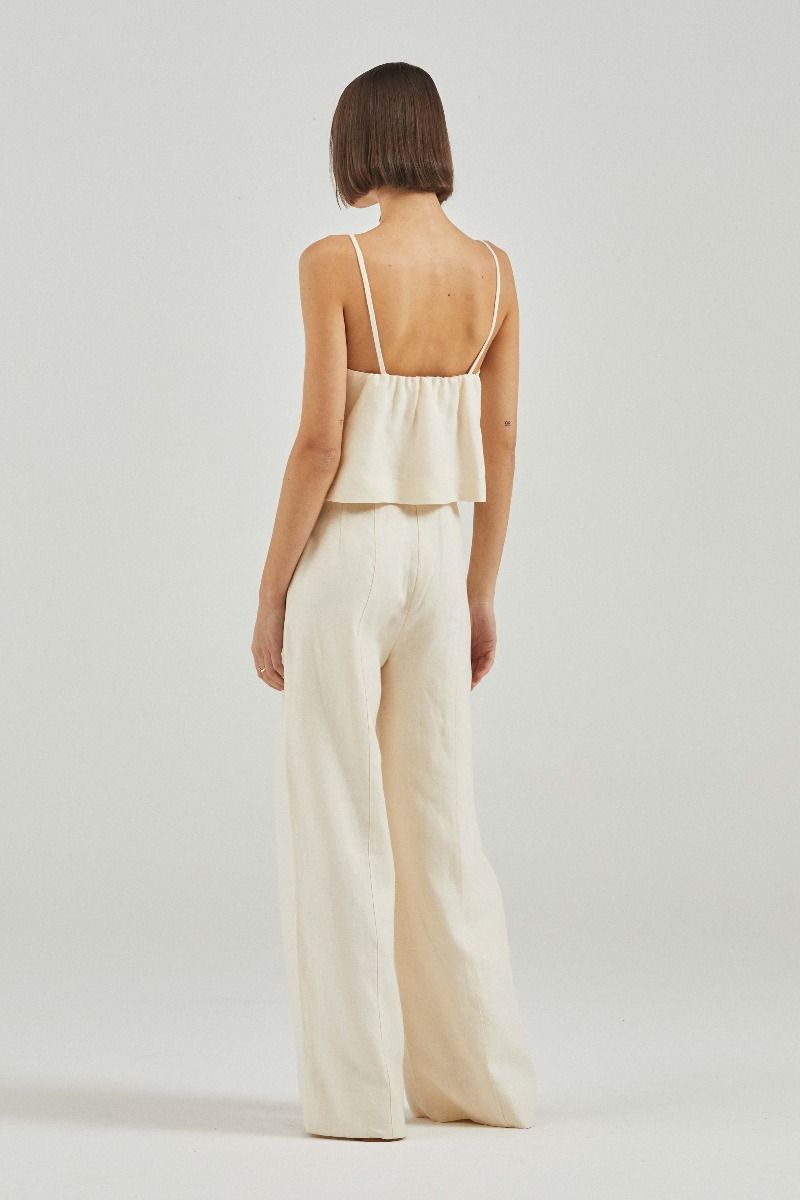 The Mila Top Ivory Linen