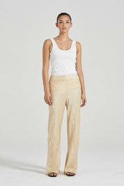 The Camille Pants Butter Jacquard