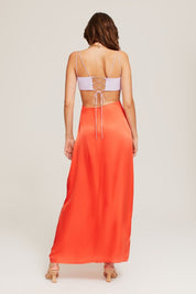 Bridget Maxi Dress Lilac/Tangerine