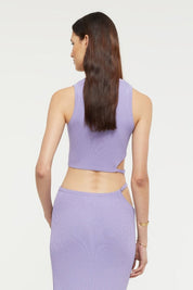 Selena Knit Crop top Lavender