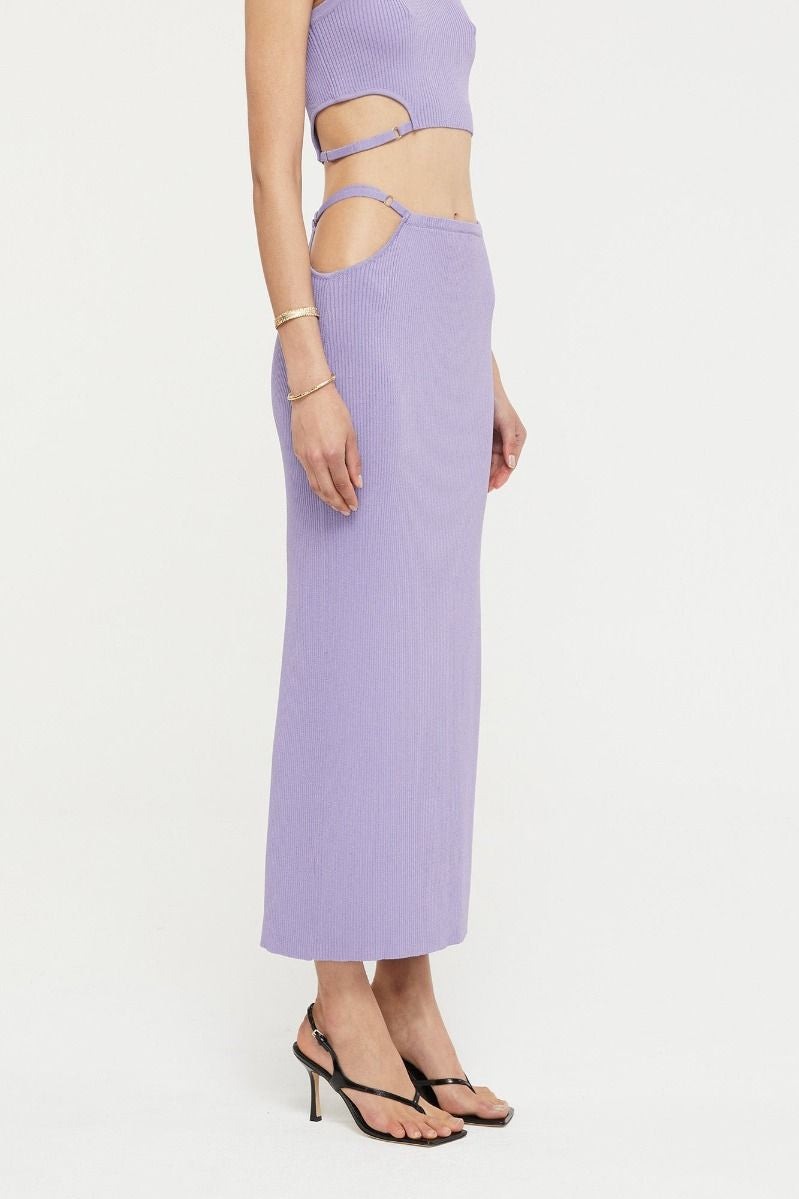 Selena Knit Skirt Lavender