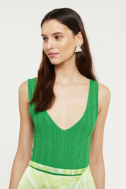 Brianna Knit Singlet Emerald