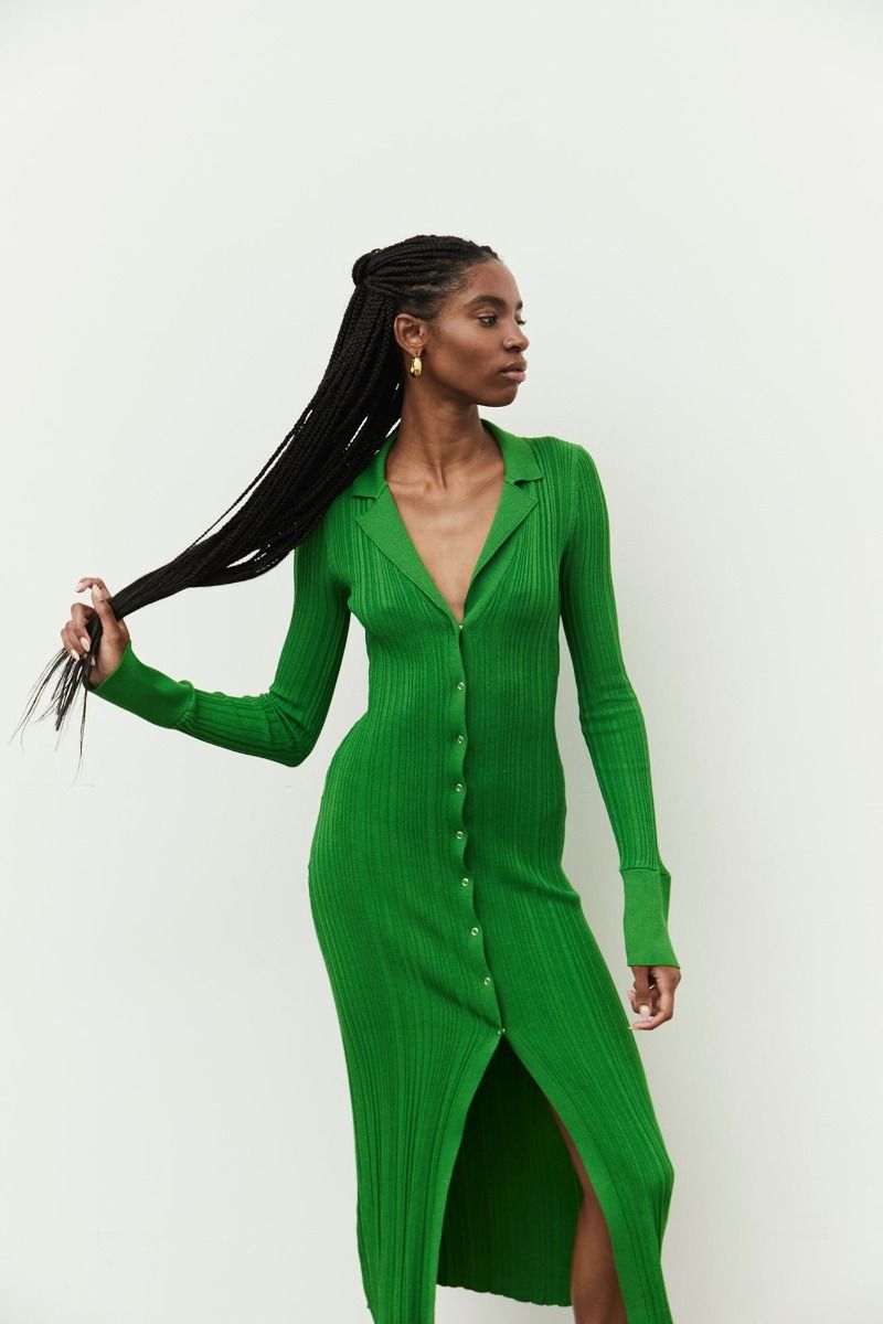 Brianna Knit Dress Emerald