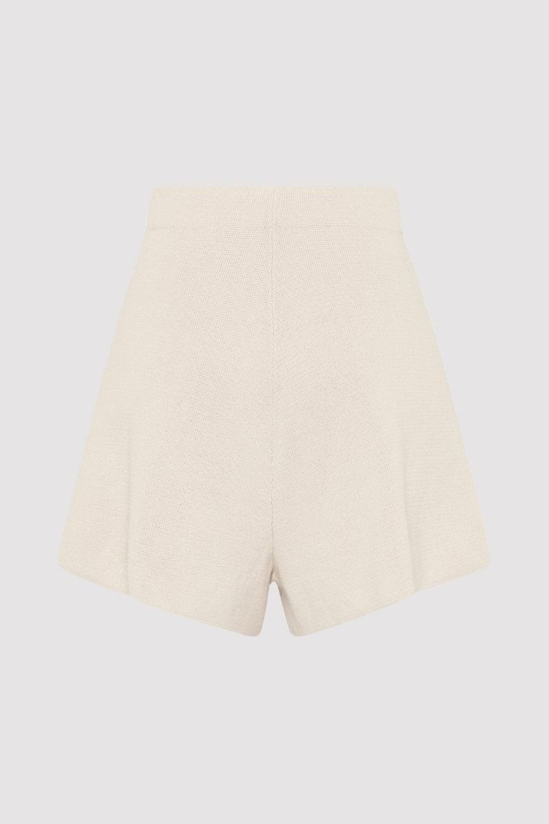 Hemp Knit Spencer Shorts - Ecru