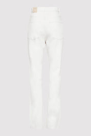 High Waist Crop Flare Jeans Off White