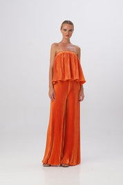 Bisous Pleated Pant Tangelo
