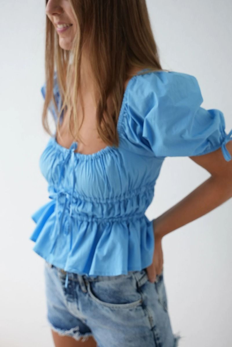 Arlo Top In Azure