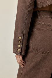 Alleta Denim Jacket | Chocolate Wash