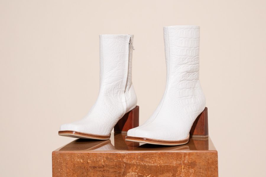 Ortona Boot White Croc