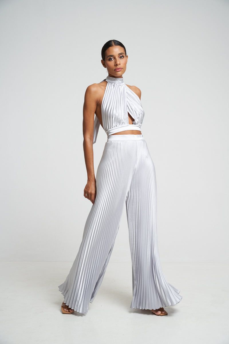 Bisous Pleated Pant Metallic