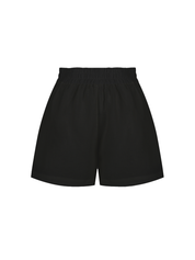 Linen Pull On Short Black
