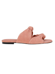 Isabelle Knot Slide - Salmon Kid Suede