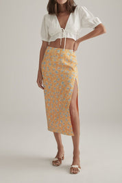 Mya Skirt Tangelo Floral