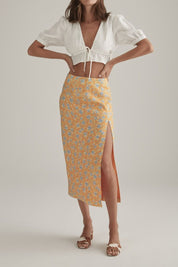 Mya Skirt Tangelo Floral