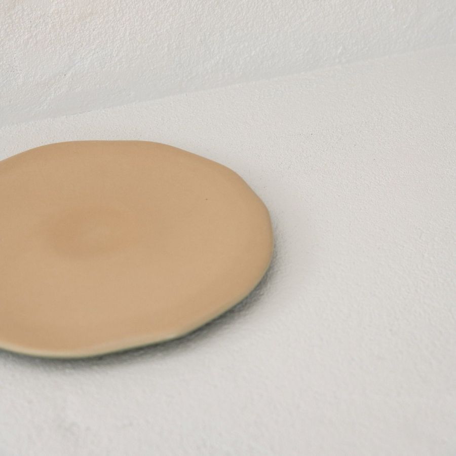 Organic Display Plate - Dusty Beige