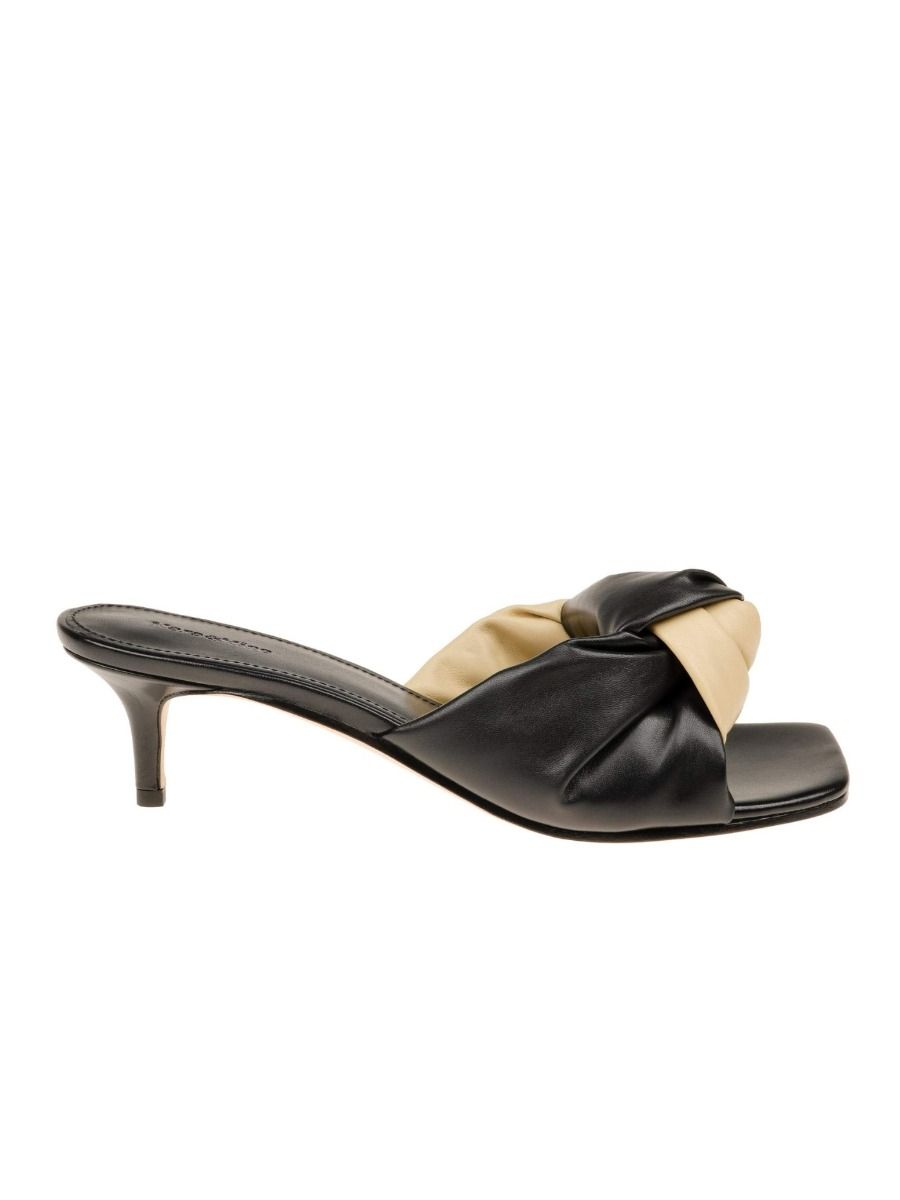 Kendall Knot Kitten Heel - Black/Natural