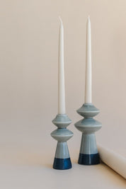 Jagger Candleholder Pair - Slate Grey