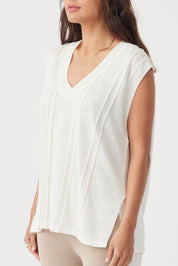 Darcy Linen Knit Vest - Cream