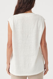 Darcy Linen Knit Vest - Cream