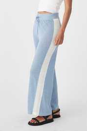 Larri Organic Linen Pant - Sky & Cream