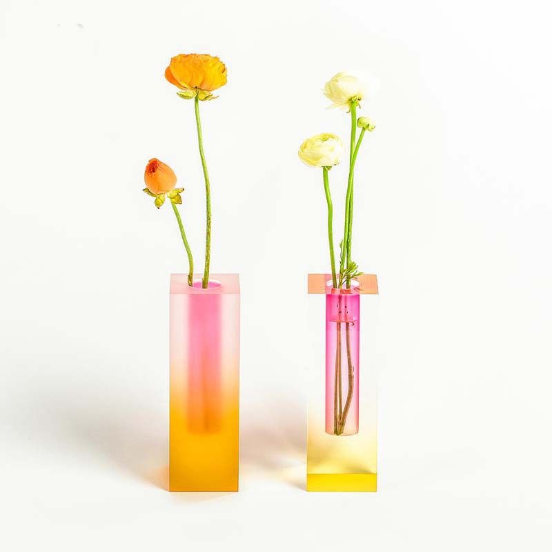 Leane Vase - Pink & Yellow