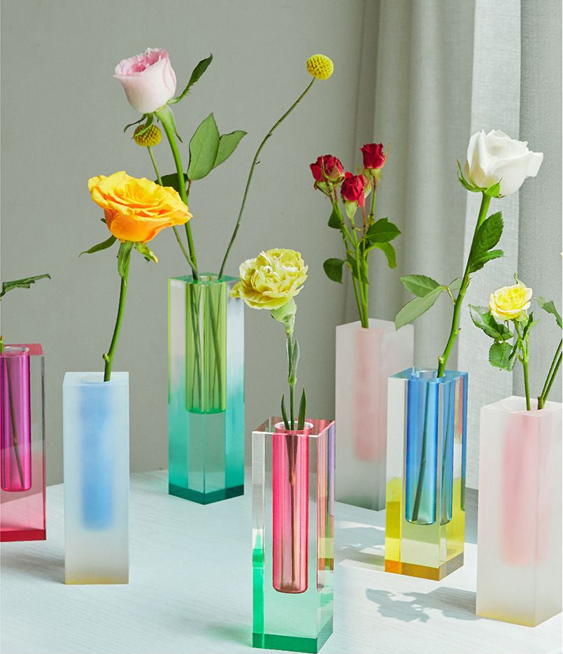 Leane Vase - Pink & Yellow