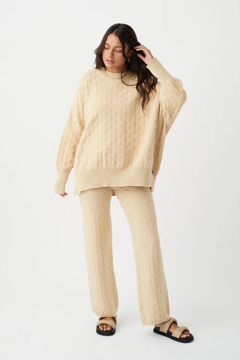 Sierra Organic Knit Pant - Oat