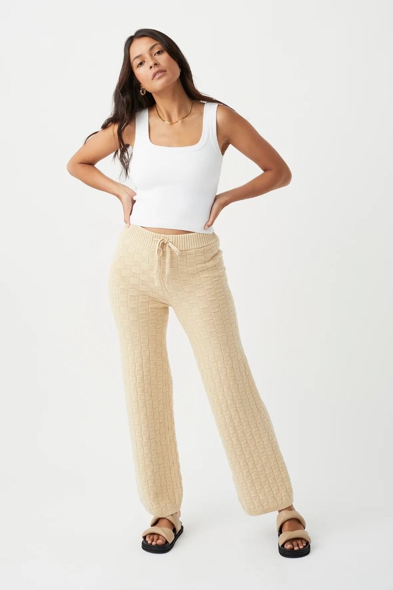 Sierra Organic Knit Pant - Oat