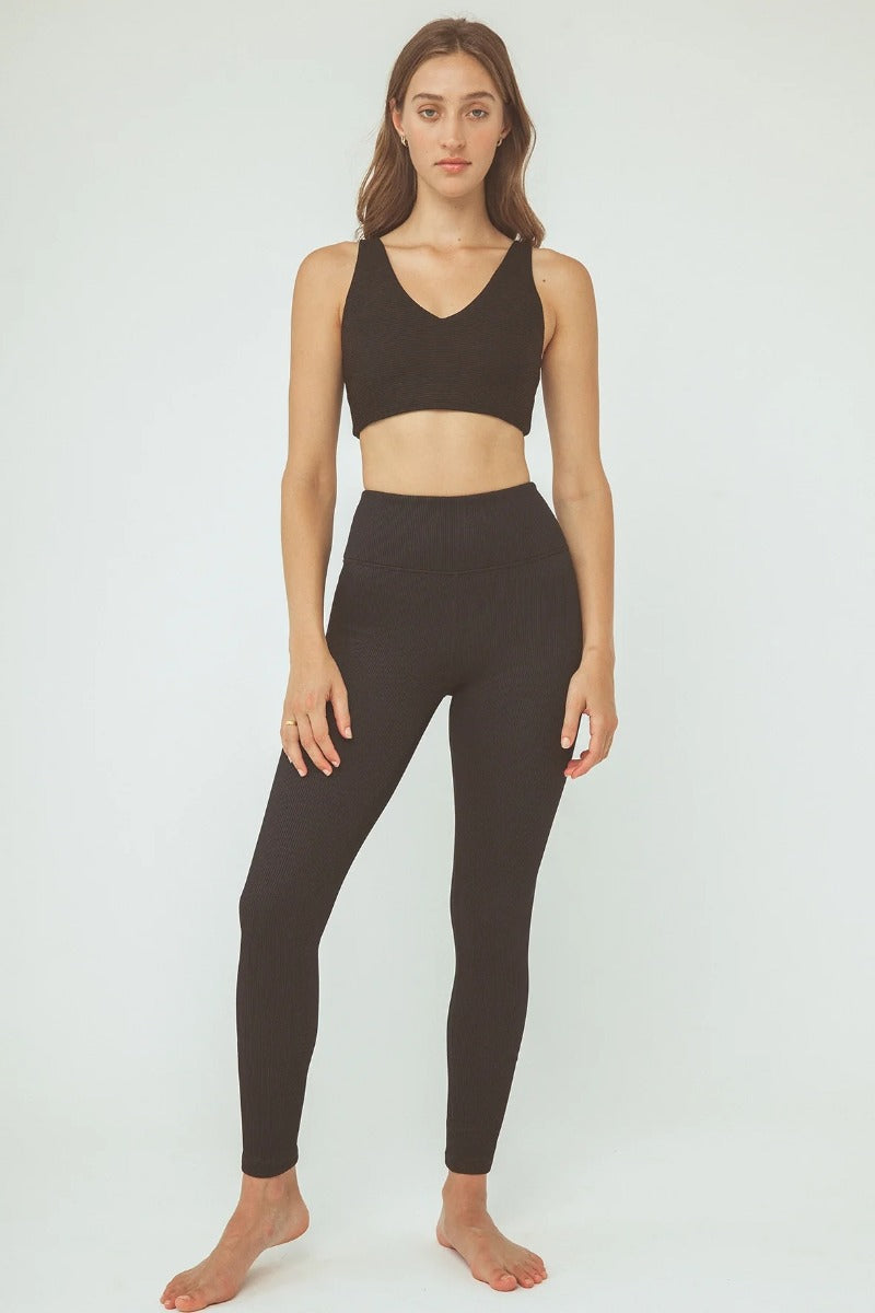 Mya Legging Black Rib