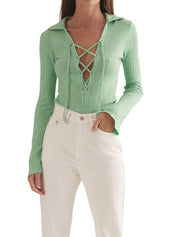 Sage Knit Top Green Apple