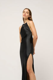 Lou Lou Bias Slip Dress - Black