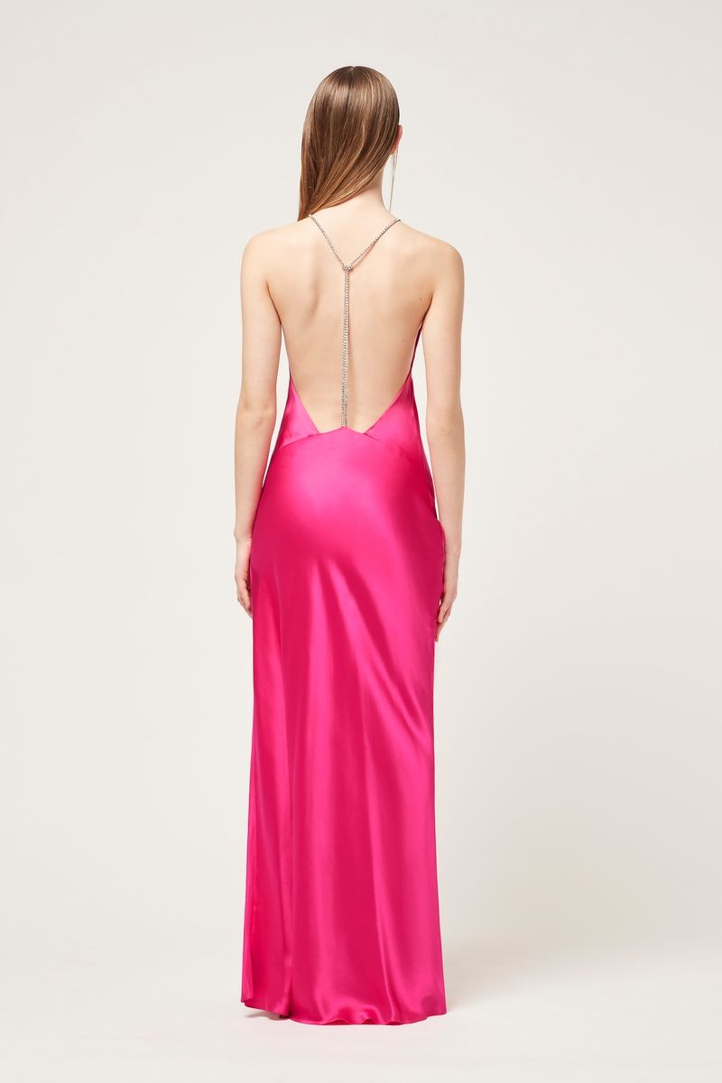 Hudson Bias Crystal Dress - Pink